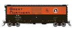 Rapido Trains 155004A HO Scale 40' Boxcar Great Northern "Green & Orange  with  Early IDNE" GN #s Vary