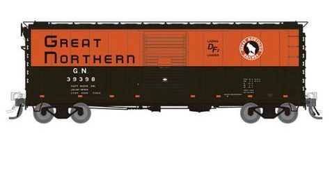 Rapido Trains 155004A HO Scale 40' Boxcar Great Northern "Green & Orange  with  Early IDNE" GN #s Vary