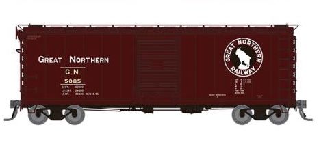 Rapido Trains 155005A HO Scale 40' Boxcar Great Northern "Mineral Red  with  Late IDNE" GN #s Vary