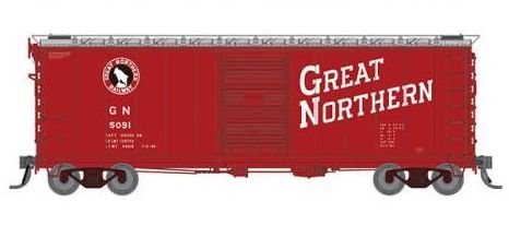 Rapido Trains 155006A HO Scale 40' Boxcar Great Northern "Chinese Red  with  Late IDNE" GN #s Vary