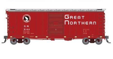 Rapido Trains 155008A HO Scale 40' Boxcar Great Northern "Chinese Red  with  Late IDNE" GN #s Vary