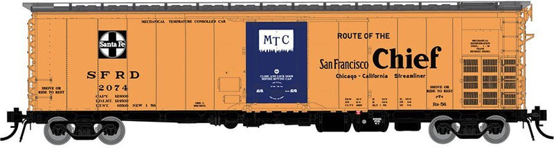 Rapido Trains 156002A HO Scale RR-56 Reefer Santa Fe San Francisco Chief SFRD # Varies