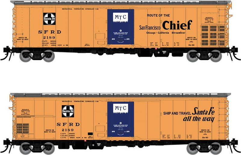 Rapido Trains 156007A HO Scale RR-60 Reefer Santa Fe San Francisco Chief SFRD # Varies