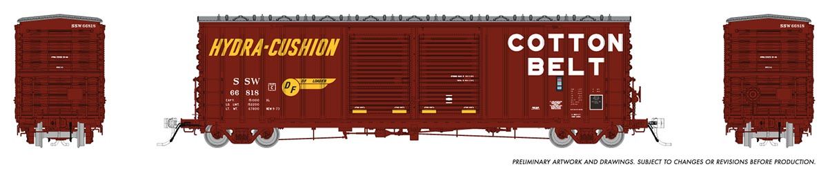Rapido Trains 170003A HO Scale PCF B70 Boxcar Cotton Belt SSW #3 (# Varies)
