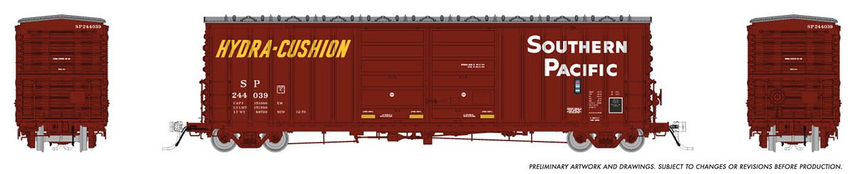 Rapido Trains 170005A HO Scale PCF B70 Boxcar Southern Pacific SP #2 (# Varies)
