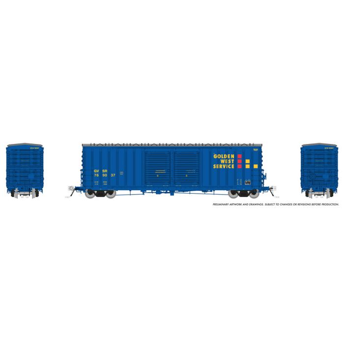 Rapido Trains 170006A HO Scale PCF B70 Boxcar Golden West Galveston GVSR # Varies