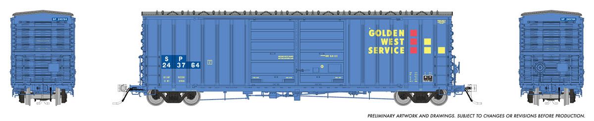 Rapido Trains 170007A HO Scale PCF B70 Boxcar (Ex-Golden West) Southern Pacific SP # VariesRapido Trains 170007A HO Scale PCF B70 Boxcar (Ex-Golden West) Southern Pacific SP # Varies