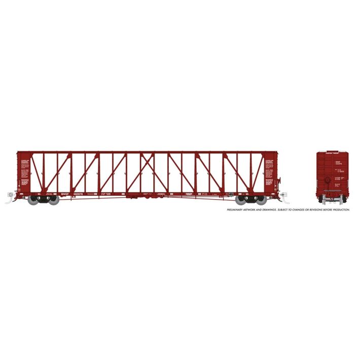 Rapido Trains 174002A HO Scale NSC 73' Centerbeam Flatcar BNSF # Varies