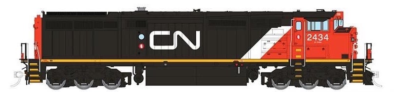 Rapido Trains 24510 HO Scale GE Dash 8-40CM Canadian National "Noodle" CN 2434 DCC Sound