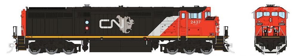 Rapido Trains 24511 HO Scale GE Dash 8-40CM Canadian National "North American" CN 2437 DCC Sound