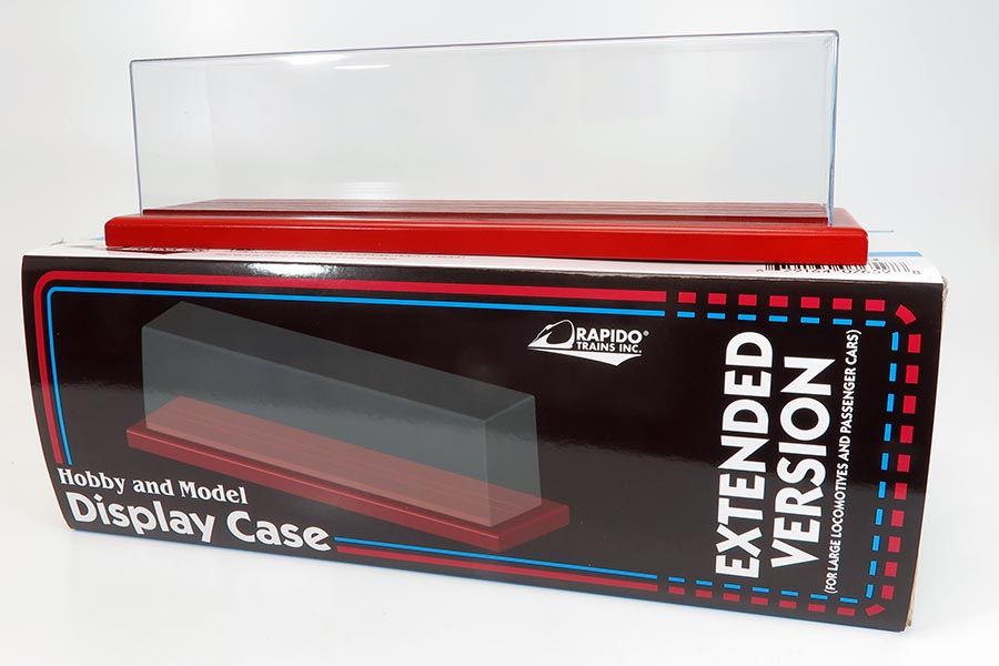 Rapido Trains 320511 Clear 15" Display Case with Wood Base for Model Trains