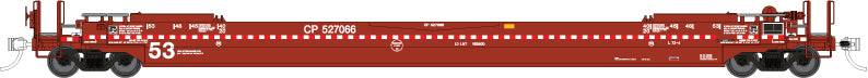 Rapido Trains 401029 HO Scale Gunderson 53' Husky-Stack Well Car Canadian Pacific CP 527452