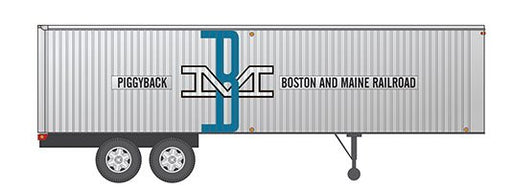 Rapido Trains 403003 HO Scale 35' Fruehauf Integral-Post Van Trailer Boston & Maine B&M