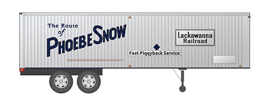 Rapido Trains 403005 HO Scale 35' Fruehauf Integral-Post Van Trailer Phoebe Snow DL&W