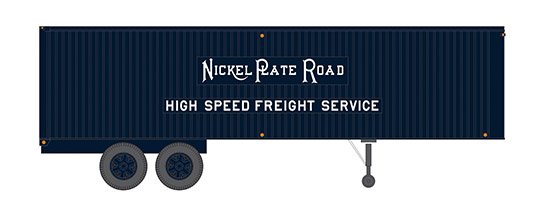 Rapido Trains 403010 HO Scale 35' Fruehauf Integral-Post Van Trailer Nickel Plate Road NKP