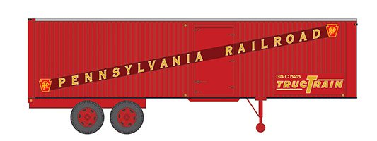 Rapido Trains 403013 HO Scale 35' Fruehauf Integral-Post Van Trailer Pennsylvania PRR TrucTrain