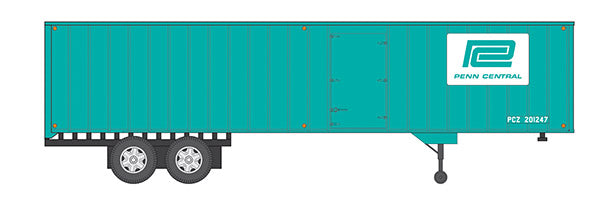 Rapido Trains 403026 HO Scale 40' Fruehauf Exterior-Post Van Trailer Penn Central PC