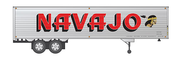 Rapido Trains 403044 HO Scale 40' Fruehauf Fluted Side Van Trailer Navajo