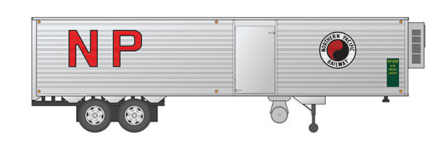 Rapido Trains 403048 HO Scale 40' Fruehauf Fluted Side Van Trailer Northern Pacific NP