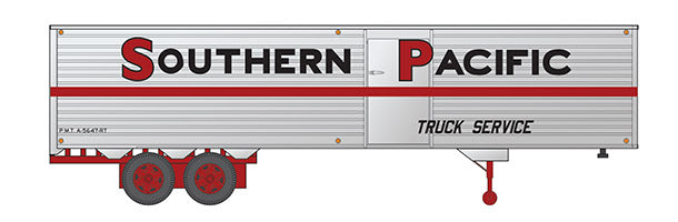 Rapido Trains 403054 HO Scale 40' Fruehauf Fluted Side Van Trailer Southern Pacific SP
