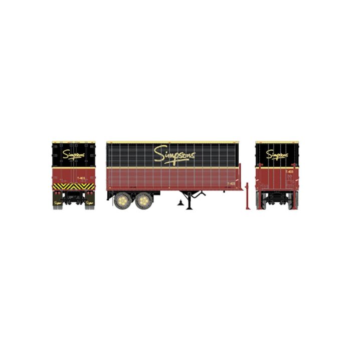 Rapido Trains 403079 HO Scale 26' Can-Car Dry Van Trailer Simpsons T403