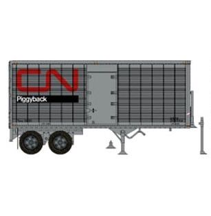 Rapido Trains 403088 HO Scale 26' Can-Car Dry Van Trailer with Side Door CN Piggyback 206003