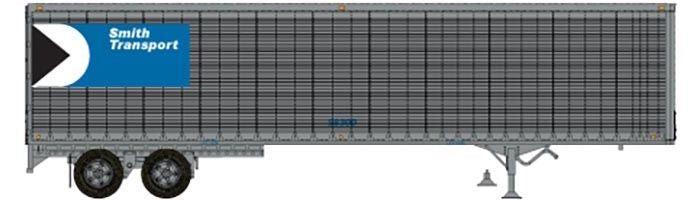 Rapido Trains 403096 HO Scale 45' Trailmobile Dry Van Trailer Smith Transport 58371