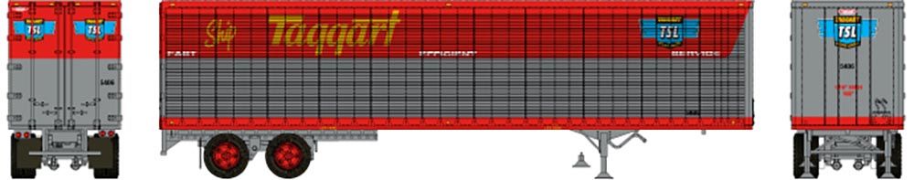 Rapido Trains 403104 HO Scale 45' Trailmobile Dry Van Trailer w/ Side Door Taggart Trucking 5431