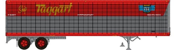 Rapido Trains 403105 HO Scale 45' Trailmobile Dry Van Trailer w/ Side Door Taggart Trucking 5465