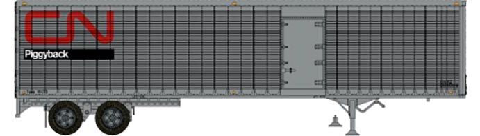 Rapido Trains 403111 HO Scale 45' Trailmobile Dry Van Trailer w/ Side Door CN 204934