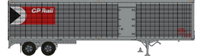 Rapido Trains 403112 HO Scale 45' Trailmobile Dry Van Trailer with Side Door CP Rail 282100