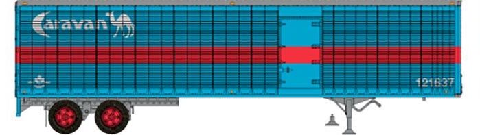 Rapido Trains 403117 HO Scale 45' Trailmobile Dry Van Trailer w/ Side Door Caravan Leasing 121668