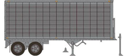 Rapido Trains 403121 HO Scale 26' Can-Car Dry Van Trailer Silver Unlettered