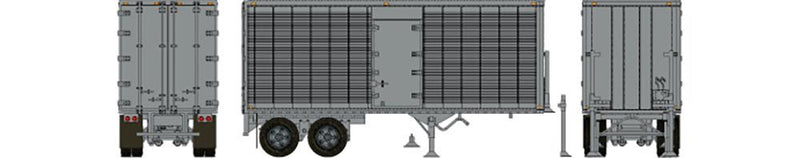 Rapido Trains 403122 HO Scale 26' Can-Car Dry Van Trailer with Side Door Silver Unlettered