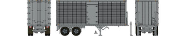 Rapido Trains 403122 HO Scale 26' Can-Car Dry Van Trailer with Side Door Silver Unlettered