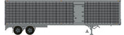 Rapido Trains 403124 HO Scale 45' Trailmobile Dry Van Trailer with Side Door Silver Unlettered