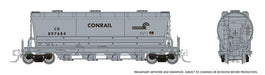 Rapido Trains 533008A N Scale PD3500 Flexi Flo Covered Hopper Conrail (Late) CR # Varies