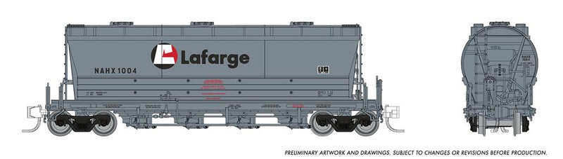 Rapido Trains 533011A N Scale PD3500 Flexi Flo Covered Hopper Lafarge NAHX # Varies