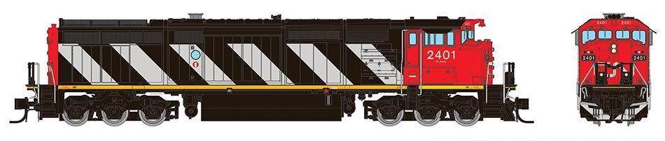Rapido Trains 540534 N Scale GE Dash 8-40CM Canadian National "Stripes" CN 2405 with DCC Sound
