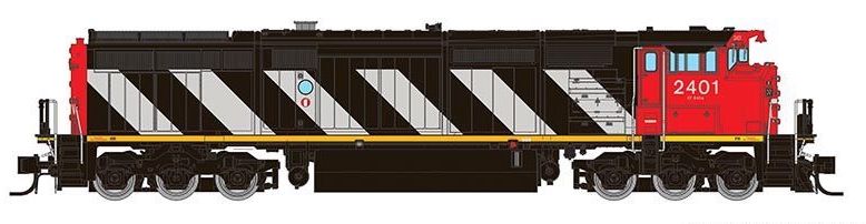 Rapido Trains 540534 N Scale GE Dash 8-40CM Canadian National "Stripes" CN 2405 with DCC Sound
