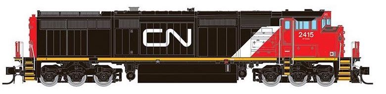 Rapido Trains 540539 N Scale GE Dash 8-40CM Canadian National "Noodle" CN 2415 with DCC Sound