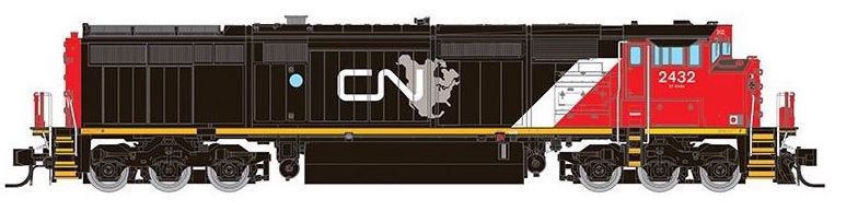 Rapido Trains 540541 N Scale GE Dash 8-40CM Canadian National North American CN 2432 with DCC Sound