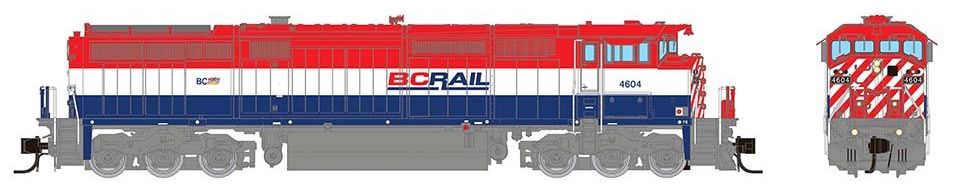Rapido Trains 540546 N Scale GE Dash 8-40CM BC Rail 4603 with DCC and Sound