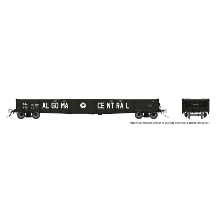 Rapido Trains 50046A HO Scale 52'6" Mill Gondola Algoma Central AC #Varies