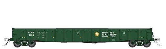 Rapido Trains 50047A HO Scale 52'6" Mill Gondola British Columbia Rwy BC Rail #Varies