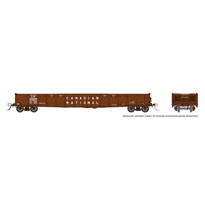Rapido Trains 50049A HO Scale 52'6" Mill Gondola Canadian National CN #Varies