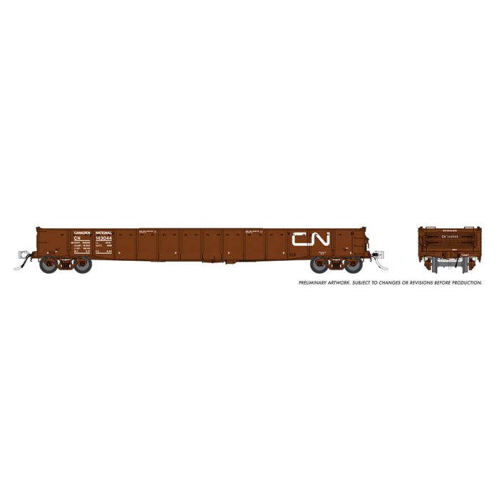 Rapido Trains 50050A HO Scale 52'6" Mill Gondola Canadian National CN #Varies