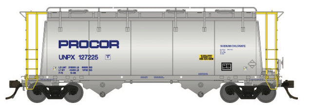 Rapido Trains 72002A HO Scale Procor 3000cuft Aluminum Hopper "Handrail & Worldmark" UNPX Car #2