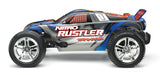 Traxxas 44096-3 1/10 Nitro Rustler Stadium Truck Silver and Blue