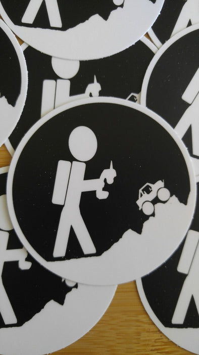 Adventure RC Trucks 3" Black Round Vinyl Decal Sticker